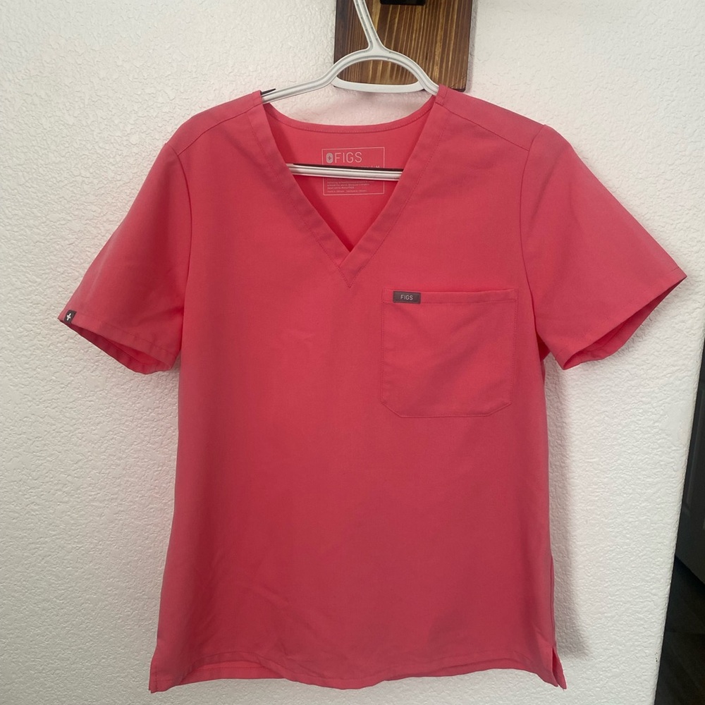 Neon Pink Catarina Scrub Top